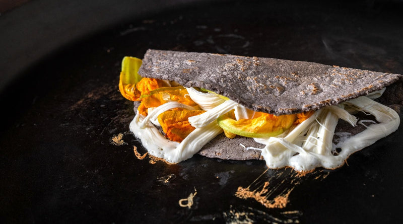 Quesadillas de flor de calabaza
