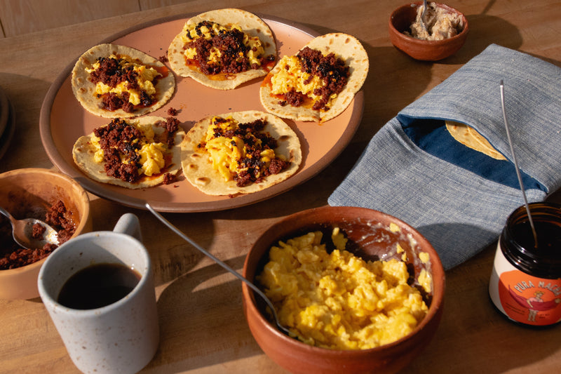 These Breakfast Tacos With 50/50 Tortillas Will Blow Your Mind