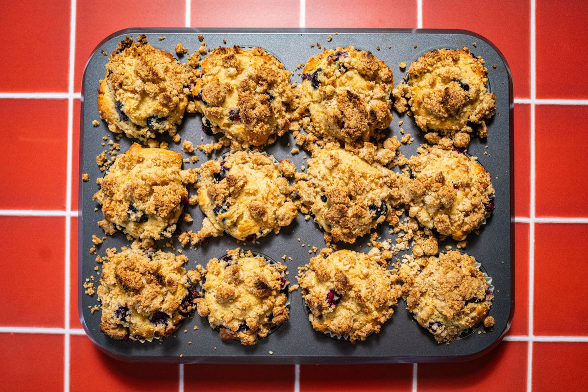 Batch Of Blueberry Masa Muffins