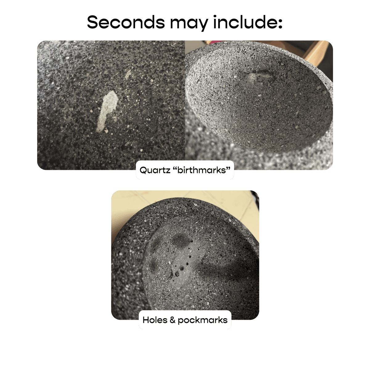 Molcajete Seconds Examples